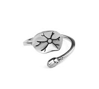 JQQJZLC Accessori Lotus Retro retrò Simple Silver Color Female Reswlable Apertura Anelli