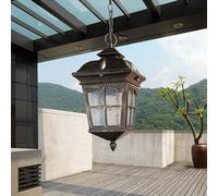 JQQJZLC American Iron Art Art retrò Il lampadario Interno Giardino Luce corridoio retrido corridoio luci Esterno Balcone Appeso luci a Sospensione a Ciondolo Edison Light Light E27 Lampada