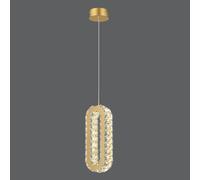 JQQJZLC Apparecchi, dimmer a LED per isola cucina, lampadario in cristallo ad anello di cristallo per sala da pranzo soggiorno lampade a sospensione ovali regolabili