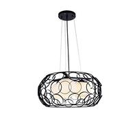 JQQJZLC Apparecchio di Illuminazione a soffitto a Cornice Metallica Cavi nordica, Paralume Bianco Latte Durante la Lampada della Camera da Letto, e27 () lampadario Moderno Nido di Nido di Uccello. 1
