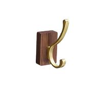 JQQJZLC Appendiabiti da parete in noce naturale ganci appendiabiti da parete decorativo in legno gancio portachiavi vintage asciugamano da bagno appendiabiti con ganci (colore: 1)