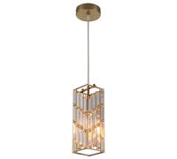 JQQJZLC Arredamento Pendente Industriale per l'isola di Cucina, Lampadario in Cristallo Altezza regolabile, Lampada da Pranzo Lampada