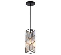 JQQJZLC Arredamento Pendente Industriale per l'isola di Cucina, Lampadario in Cristallo Altezza regolabile, Lampada da Pranzo Lampada