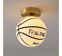 JQQJZLC Assistenti di illuminazione a Soffitto Camera per Bambini, Lampadario da Pallacanestro/Calcio, Lampadario creativo vicino alla luce del Soffitto, Lampadario a lampadina da Basket-Ball Sportivo