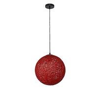 JQQJZLC Bambù creativo nordico, lampada a sospensione in rattan e canapa lampada a sospensione E26 / E27 Lampada a sospensione colorata Ristorante Lampadario Cucina Isola Soffitto Speriico Rattan