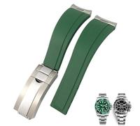 JQQJZLC Bande di orologi in silicone da 20 mm da 21 mm per il maestro di yacht sottomariner oysterflex daytona watchband cinghia