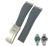 JQQJZLC Bande di orologi in silicone da 20 mm da 21 mm per il maestro di yacht sottomariner oysterflex daytona watchband cinghia