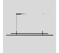 JQQJZLC Black Linear Lamandelier LED LED Light Light Bar Kitchen Isola Funzione Illuminazione Isola Lampada a soffitto Minimalista Lampada Long Stripser