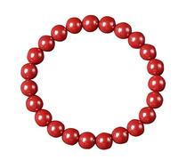 JQQJZLC Bracciale Panzhu, Rosario Buddista, Perle di Rosario, Bracciale Cina Naturale Feng Shui Bracciale Crystal Cinabar Cinnabar Lucky Bracciale Bracciale Anno di Nascita Talisman per Women Wealth