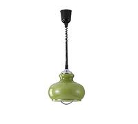 JQQJZLC Breve a Sospensione retrò Lampada appesa al Vetro Verde Chiaro con lampade a soffitto Ombra placcatura Accessorio lampadario Corda Regolabile Illuminazione Lanterna Illuminazione Cucina Isola