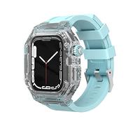 JQQJZLC Cancella di orologio trasparente cinghia di orologio in silicone ， per banda 45mm 44mm 41mm 41mm Mod kit gambe ， per iWatch Series 8 7 SE 6 5 4 Seris Watch Bracciale Upgrade
