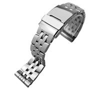 JQQJZLC Canda di guardia in acciaio inossidabile 20 mm 22mm 24mm Solid cinturino adatto , per braccialetti d'argento lucido del patrimonio superocean Breitling