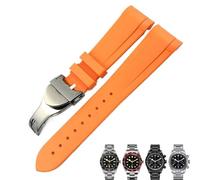 JQQJZLC Canda di guardia silenziosa in gomma 20mm 22mm per Tudor Black Bay 1958 GMT 41mm Pelagos Blu Orange Black Sport Strumenti regalo Sport Strop