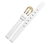 JQQJZLC Cangola di guardia in pelle di cuoio per cuoio con stampa di lucertola per orologio da signore Sostituzione White Red Ultra-thin Strap 6 8 10 12 14 16mm (Colore: Black Rose Gold, Tage: 8mm)