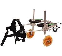 JQQJZLC Carrozzina per Cani per Zampe Posteriori, Carrello per Cani, Adatta per Pratica di Animali Domestici, Riabilitazione, disabilità degli Arti, 2 Round (L)