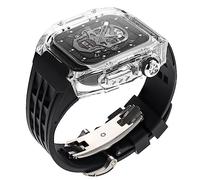 JQQJZLC Case di orologio+kit mod cinghia orologio , per Band 44mm 45mm , Coperchio di cristallo in gomma di lusso , per iWatch Series 4 5 6 7 8 SE