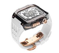 JQQJZLC Case di orologio+kit mod cinghia orologio , per Band 44mm 45mm , Coperchio di cristallo in gomma di lusso , per iWatch Series 4 5 6 7 8 SE
