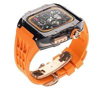 JQQJZLC Case di orologio+kit mod cinghia orologio , per Band 44mm 45mm , Coperchio di cristallo in gomma di lusso , per iWatch Series 4 5 6 7 8 SE