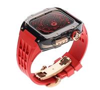JQQJZLC Case di orologio+kit mod cinghia orologio , per Band 44mm 45mm , Coperchio di cristallo in gomma di lusso , per iWatch Series 4 5 6 7 8 SE