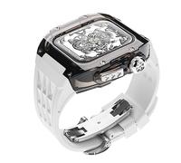 JQQJZLC Case di orologio+kit mod cinghia orologio , per Band 44mm 45mm , Coperchio di cristallo in gomma di lusso , per iWatch Series 4 5 6 7 8 SE