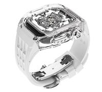 JQQJZLC Case di orologio+kit mod cinghia orologio , per Band 44mm 45mm , Coperchio di cristallo in gomma di lusso , per iWatch Series 4 5 6 7 8 SE