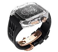 JQQJZLC Case di orologio+kit mod cinghia orologio , per Band 44mm 45mm , Coperchio di cristallo in gomma di lusso , per iWatch Series 4 5 6 7 8 SE