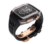 JQQJZLC Case di orologio+kit mod cinghia orologio , per Band 44mm 45mm , Coperchio di cristallo in gomma di lusso , per iWatch Series 4 5 6 7 8 SE