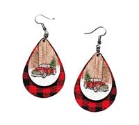 JQQJZLC Ciorona in Pelle Orecchini per Alberi di Natale per Donne Ragazze Multiple Grande affermazione Leggera Dangle Drop Crool