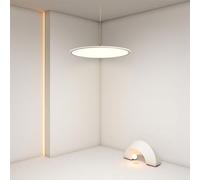 JQQJZLC Circolo lampadario a LED Circolo a Ciondolo LED Alluminio e Lampada appesa al Silicone Semplice Illuminazione Interno Dimmabile 3000-6500k Illuminazione Adatto Adatto per la Cucina Soggiorno