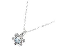 JQQJZLC Collana Girocollo con Fiocco di Neve Luminoso per Donna Collana con Ciondolo abbagliante a Goccia Elegante Inverno