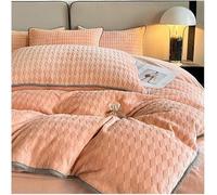 JQQJZLC Coperchio PIRUPETTO Coralle Coperchio Coperchio Copertura MORSO Mord E Collo Colore Solido Solido COPERTRO PROSSO con CRIBUZIONE CIPPER A 4 Pezzi Foglio da Letto a Letto e 2 Fili di