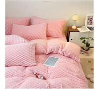 JQQJZLC Coperchio PIRUPETTO Coralle Coperchio Coperchio Copertura MORSO Mord E Collo Colore Solido Solido COPERTRO PROSSO con CRIBUZIONE CIPPER A 4 Pezzi Foglio da Letto a Letto e 2 Fili di