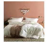 JQQJZLC Copertura del piumone Set di Biancheria da Letto Matrimoniale di qualità Hotel, 4 Pezzi Coperture per Letti Set Blu Doppia Doppia Trapunta di Cotone di Cotone 220 × 240 Fille di Foglio Piatto