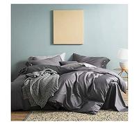 JQQJZLC Copertura del piumone Set di Biancheria da Letto Matrimoniale di qualità Hotel, 4 Pezzi Coperture per Letti Set Blu Doppia Doppia Trapunta di Cotone di Cotone 220 × 240 Fille di Foglio Piatto