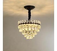 JQQJZLC Decorazione per la casa LED Crystal Rain Goccia lampadario Oro Oro Piccolo corridoio Appeso lam lampade Cucina Nera Vicino alla Lampada del soffitto per corridoio Bagno Camera da Letto