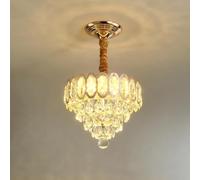 JQQJZLC Decorazione per la casa LED Crystal Rain Goccia lampadario Oro Oro Piccolo corridoio Appeso lam lampade Cucina Nera Vicino alla Lampada del soffitto per corridoio Bagno Camera da Letto