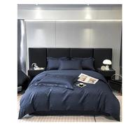 JQQJZLC Deep Blue Grey Abstract Cotton Egyptian Jacquard Bedlinens Queen King Size Set Flette Aderente Copertina di Letti a Letto Quattro Pezzi Set (B, Foglio a Letto Piatto 4pc)