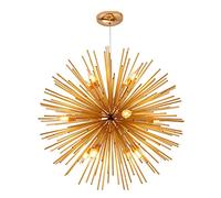 JQQJZLC E14 Illuminazione del lampadario Moderno Nordico, Luce sospesa, Crea Creativa Mesh Oro Semplice Durante l'illuminazione, Abbigliamento per la Camera da Letto per la Camera da