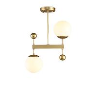 JQQJZLC E14 Simple Durante Le luci Luce lampadario Rustico Moderno, con lampadario in Ferro Vintage di Ferro Vintage a Sfera di Vetro. 50 * 56 cm