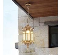 JQQJZLC E27 Olio strofinato Finitura in Bronzo in Bronzo in Alluminio Pendant Light Victoria lampadario Vintage Impermeabile Lampada a Sospensione Regolabile Esterno da Esterno in Vetro Giardino