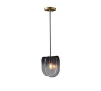 JQQJZLC Farmhouse Wiselant Lightions 1 lampadario in vetro grigio con luce di fumo illuminazione vintage