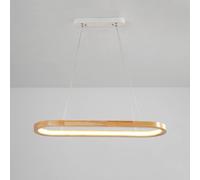 JQQJZLC Fattoria lampadario lineare lampadario a Legna a Legna a Pendente Leggero Nordico Vintage a Strisce Lunga soffitto sospeso Rettangolare Rustico per la Sala da Pranzo Isola da Cucina, 4000k