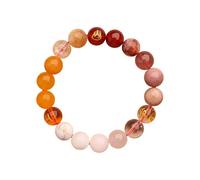 JQQJZLC Fengshui Cinque Elementi Braccialetti Perline per Donne, Braccialetti di Cristallo Pietre Naturali per Fortuna, Braccialetto Elastico per la Meditazione Rilascio dell'equilibrio emotivo a