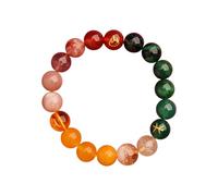 JQQJZLC Fengshui Cinque Elementi Braccialetti Perline per Donne, Braccialetti di Cristallo Pietre Naturali per Fortuna, Braccialetto Elastico per la Meditazione Rilascio dell'equilibrio emotivo a