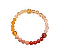 JQQJZLC Fengshui Cinque Elementi Braccialetti Perline per Donne, Braccialetti di Cristallo Pietre Naturali per Fortuna, Braccialetto Elastico per la Meditazione Rilascio dell'equilibrio emotivo a