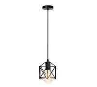 JQQJZLC Gabbia retrò Durante la Luce del soffitto di Fattoria Regolabile in Altezza per Cucina da Pranzo, Mini Metallo Industriale Durante Lampada, lampadari a Pendente Geometrica