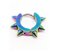 JQQJZLC Gioielli Donne Orecchini d'Argento, Orecchini a Cerchio Rotondo in Acciaio Inossidabile Titanio Inossidabile Star Farfalla Flame Drago Love Heart Punk Unisex Hiphop Hiphop Uomo Regali per