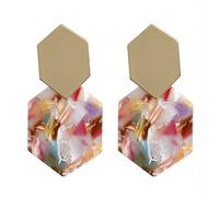 JQQJZLC Gioielli Donne Orecchini d'Argento, Orecchini a Goccia Rotonda Nera per Le Donne svuotano la Boemia della Corea di Grandi Orecchini di Grande affermazione Moderni gonifase della Moda