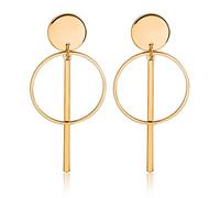 JQQJZLC Gioielli Donne Orecchini d'Argento, Orecchini a Goccia Rotonda Nera per Le Donne svuotano la Boemia della Corea di Grandi Orecchini di Grande affermazione Moderni gonifase della Moda