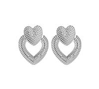 JQQJZLC Gioielli Donne Orecchini d'Argento, Orecchini per Cadute di Dichiarazione in Metallo Vintage per Donne Gioielli Fashion Africa Luxury Geometric Gold Hanging Dangle Earring Regali per